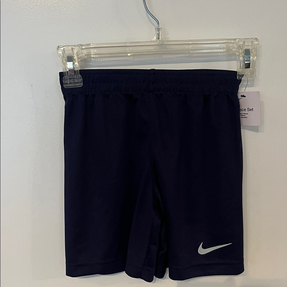 NWT Nike Kids Navy Blue Shorts with White Logo